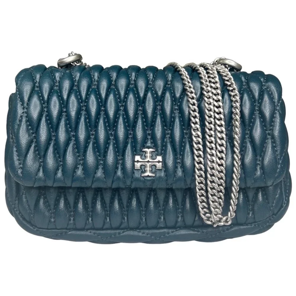 Tory Burch Kira Mini Diamond Leather Flap Shoulder Bag - Picture 1 of 9